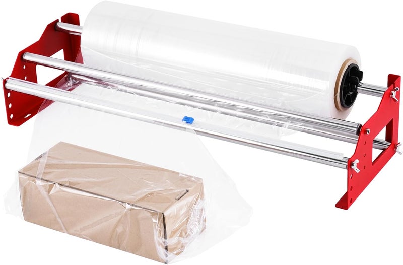 Consfly 23.6 inch Table Stretch Film Dispenser, Wall Mount Stretch Film Packing Machine, Manual Cling Wrap Roll Dispenser with Cutter for Packaging, Moving and Shipping - Image 1